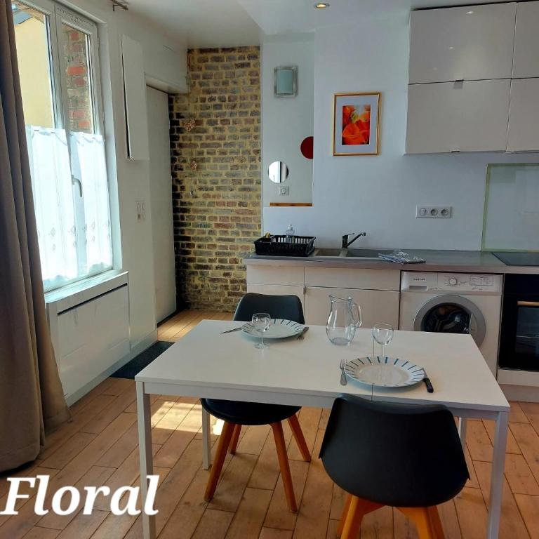 Les Belles Terrasses Dieppe ,3 appartements , LE VEGETAL de 1 à 8 personnes , LE TROPICAL de 1 à 6 personnes , LE FLORAL avec TERRASSE de 1 à 3 personnes , quartier calme au stationnement gratuit à coté de l'avenue verte - Appartement avec Terrasse - 6