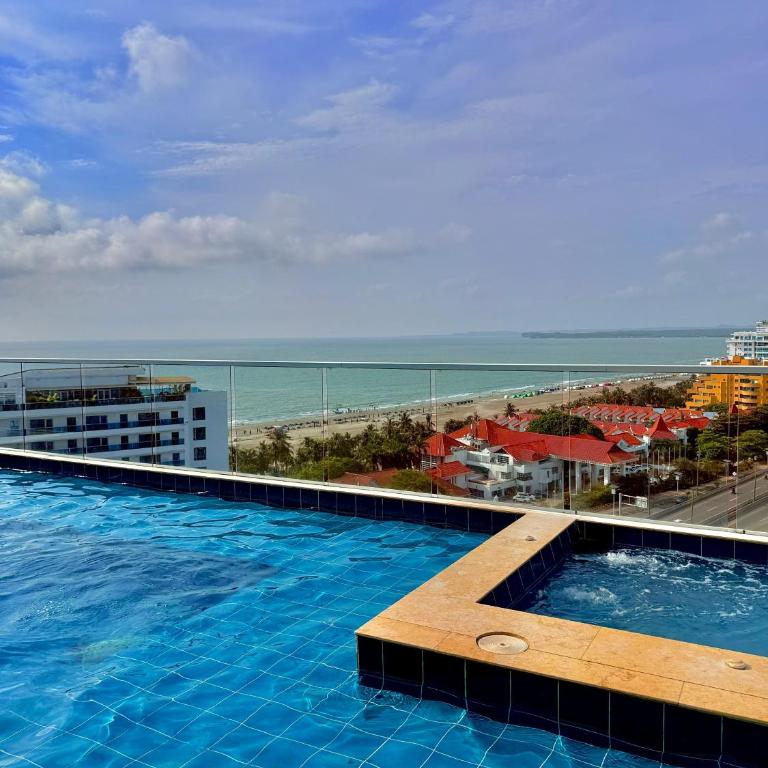 Apartamento en Cartagena con vista al mar, piscina rooftop y playa - Apartamento de 3 dormitorios - 1