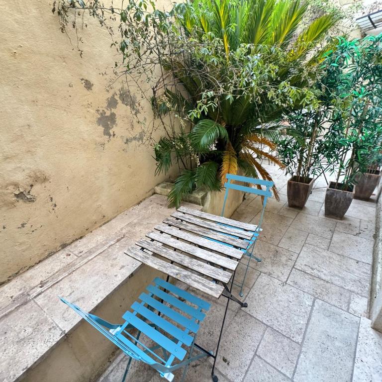 Au cœur des Papes, dans bâtisse de charme studios & appartements en cœur de ville - Appartement 1 Chambre avec Terrasse - 1