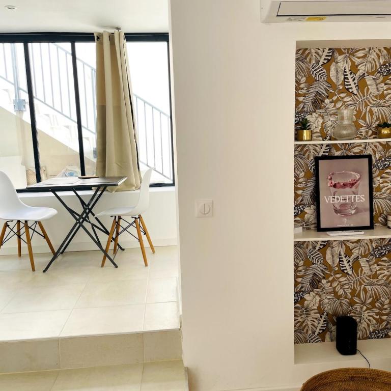 Studio climatisé, traversant avec verrière - Apartment mit 1 Schlafzimmer - 9