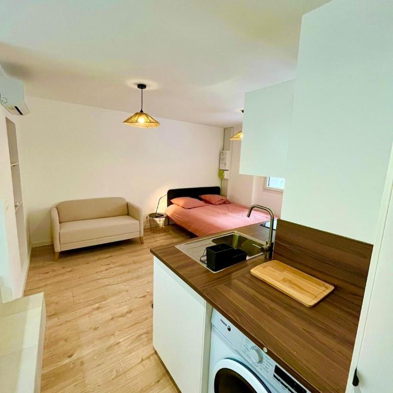 Studio climatisé, traversant avec verrière - Apartment mit 1 Schlafzimmer - 14