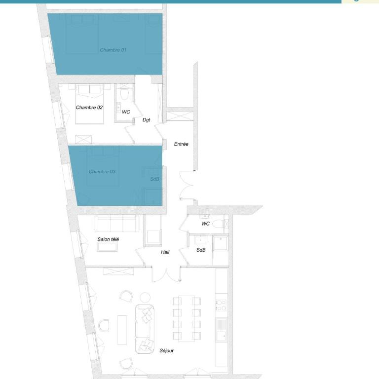 T h e - P L A I C E - Apartment mit 3 Schlafzimmern und Meerblick - 37