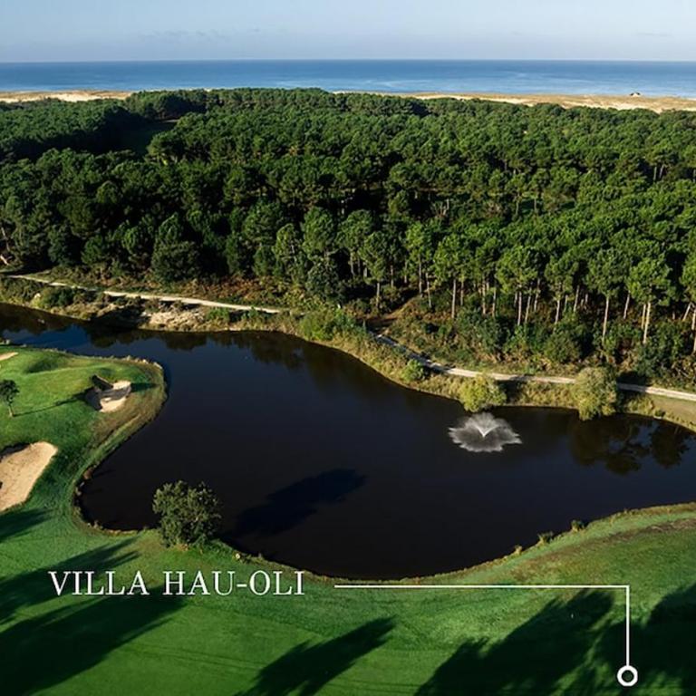 Villa Hau'Oli, 4 chambres, spacieuse, piscine privée, grand jardin fleuri vue golf et 8min à pied de la plage - Villa - 53