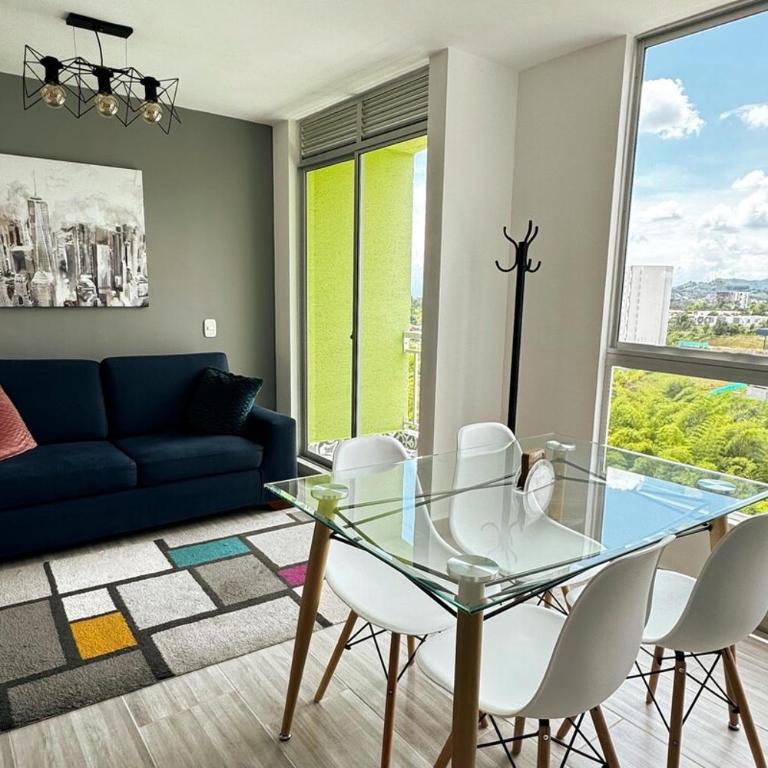 Moderno apartamento con balcon y vista al guadual, Piscina y parqueadero - Two-Bedroom Apartment - 17