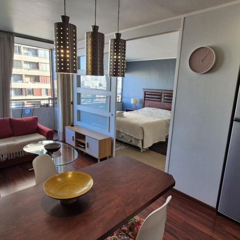 Apartamento Pet-Friendly com Piscina e Vista Rio - Recoleta, Centro, Santiago - One-Bedroom Apartment with Balcony and City View - 3