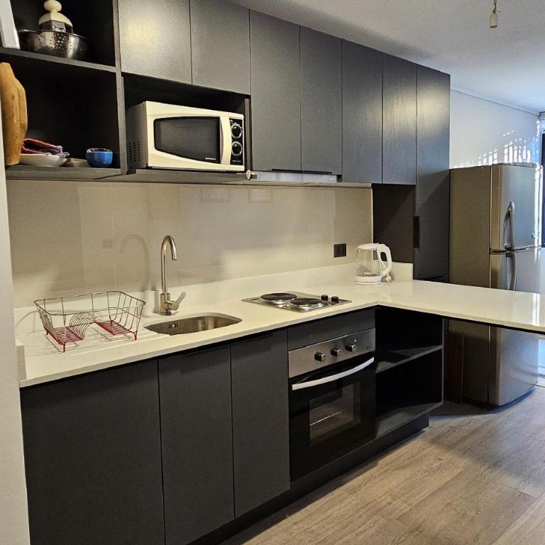 Departamento Studio Santiago Centro Metro Santa Ana - One-Bedroom Apartment - 17