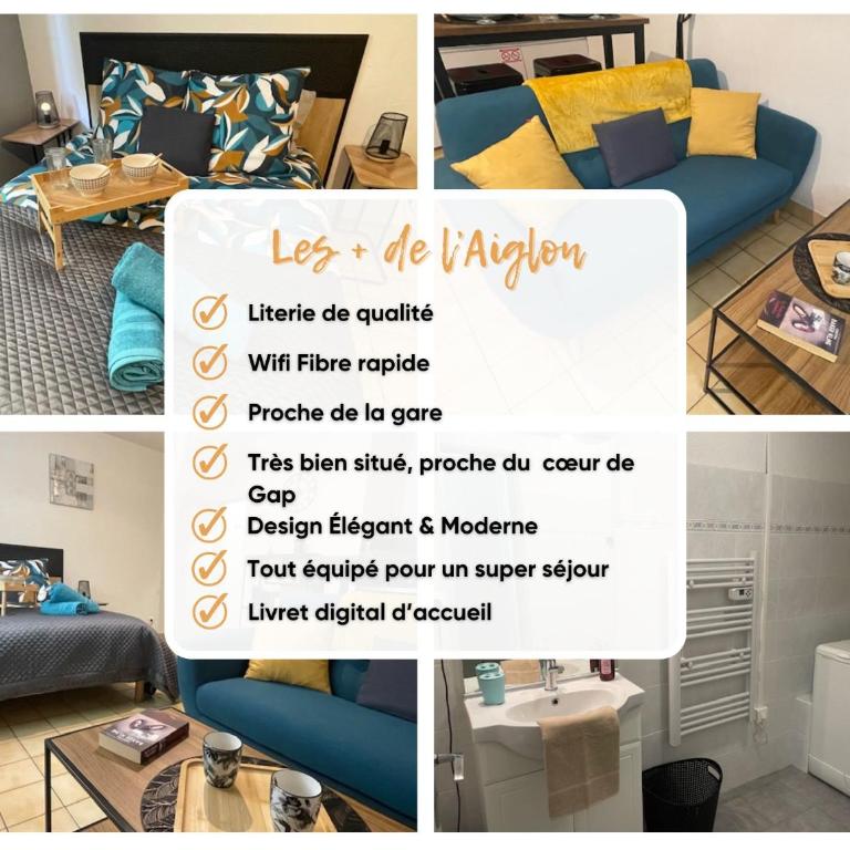 L'Aiglon Studio cocon au coeur de Gap - Appartement 1 Chambre - 3
