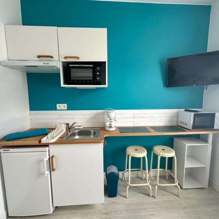 Studio BLEU - à 100 m de la plage de Berck - Estudio - 1