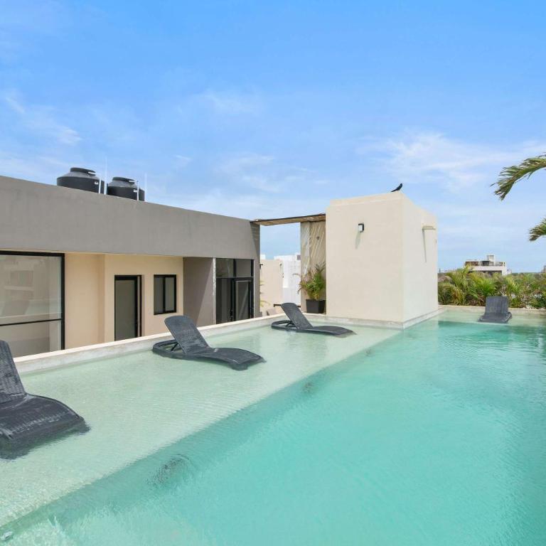 Stylish Studio in Zazil-Ha - Rooftop Pool - Apartamento - 1