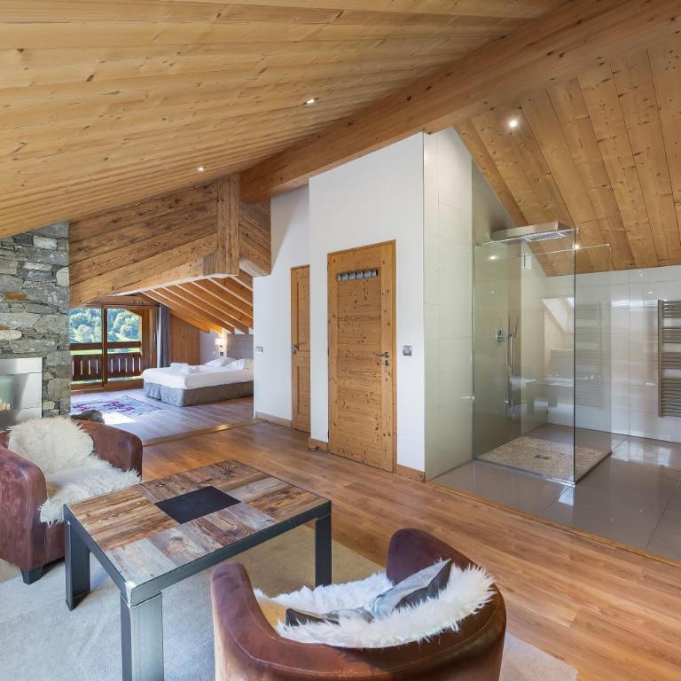 Chalet Kalliste spacieux Meribel 5 min des pistes avec Spa - Chalet - 14