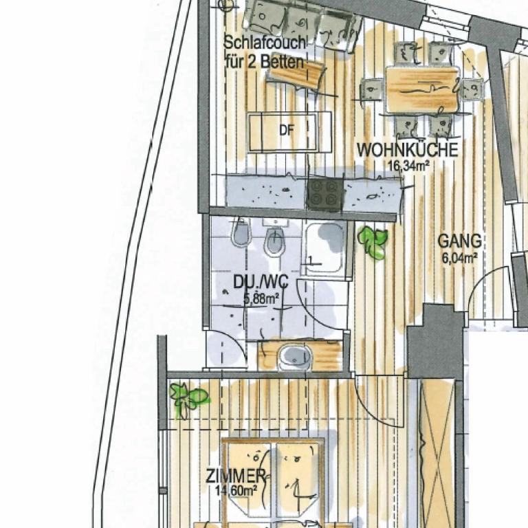 Wonga Apartments - Appartamento con 2 Camere da Letto e con Vista Montagna - 3