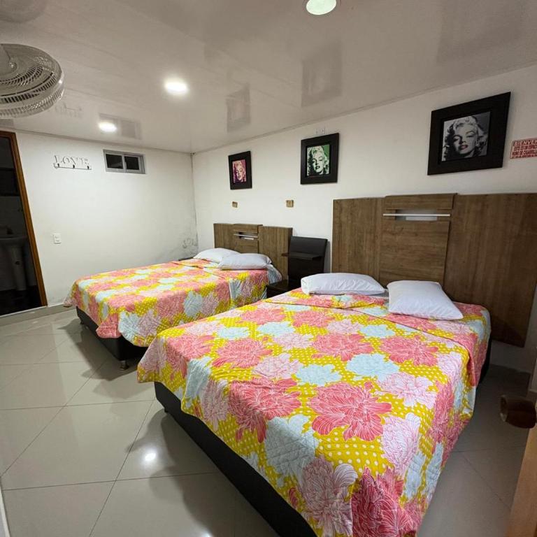 Casa campestre Casa Blanca - Habitación Doble - 2 camas - 2