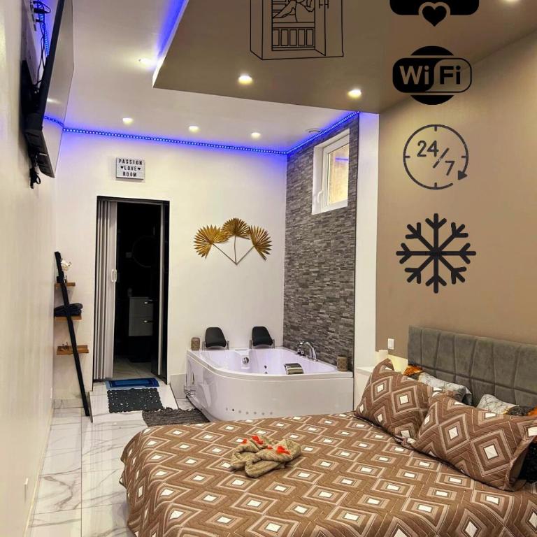 Suite GOLD L Amaryllis I Jacuzzi & Sauna privé I Centre Béziers Arrivée autonome - Appartement 1 Chambre - 1