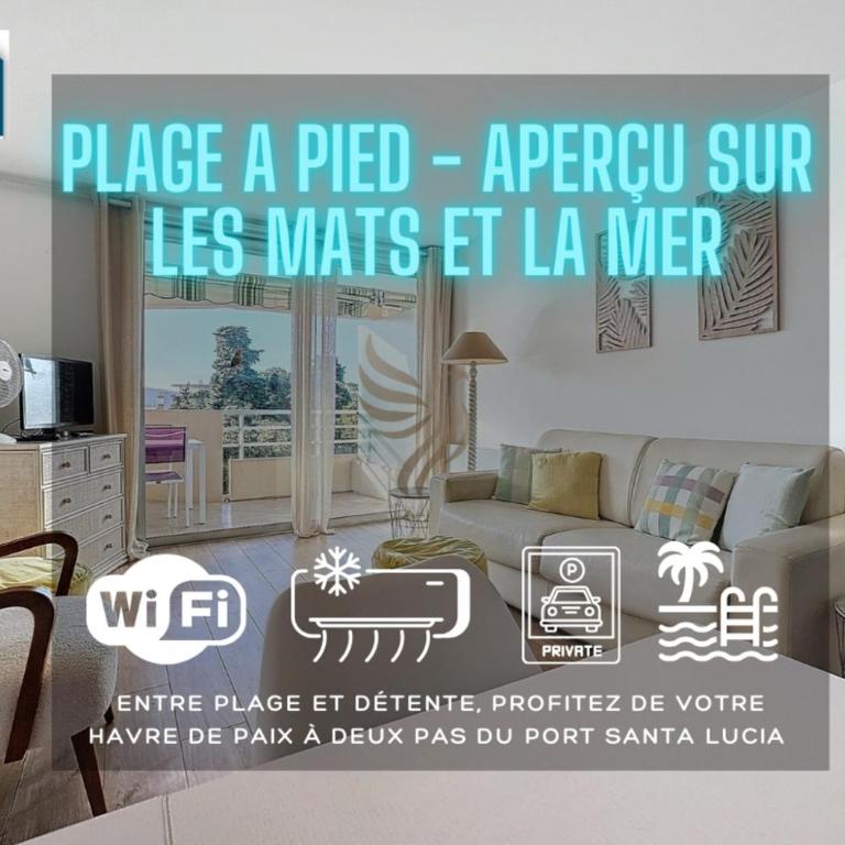 Apart 4 p, sea view, terraces, swimming pool, A/C - One-Bedroom Apartment with Sea View - 3