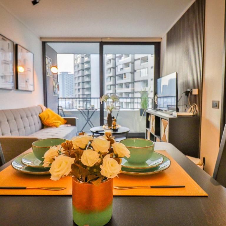 HOM I A Pasos Del Metro Nuble Depto 2PAX en Nunoa - Apartment - 36