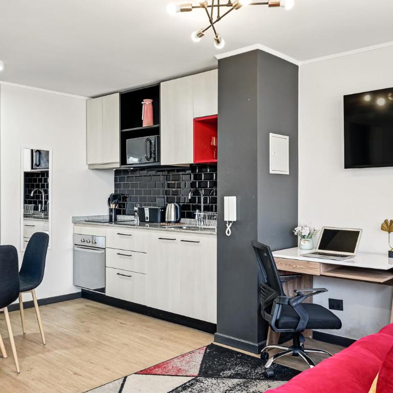 U310 - A pasos del Movistar Arena - 1dorm en Santiago - Wifi- Check in autonomo - Seguridad - Two-Bedroom Apartment - 7