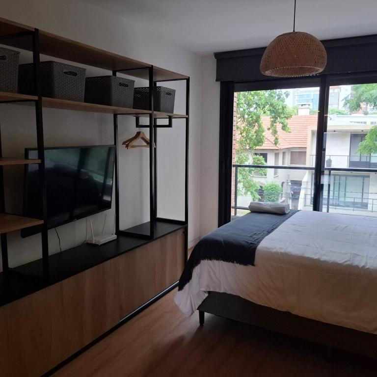 Black - Comfortable and bright, across from Shopping - One-Bedroom Apartment - 6