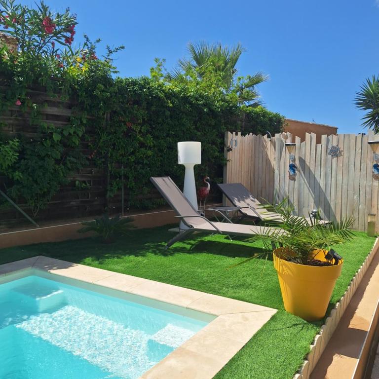 Mimilou Mont St Loup piscine privée - Appartement 1 Chambre - 8