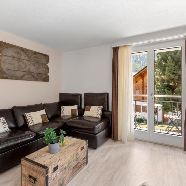 Zermatt, 4 pers, 3 lits - Balcon avec vue et petit jardin - Apartment mit 2 Schlafzimmern - 9