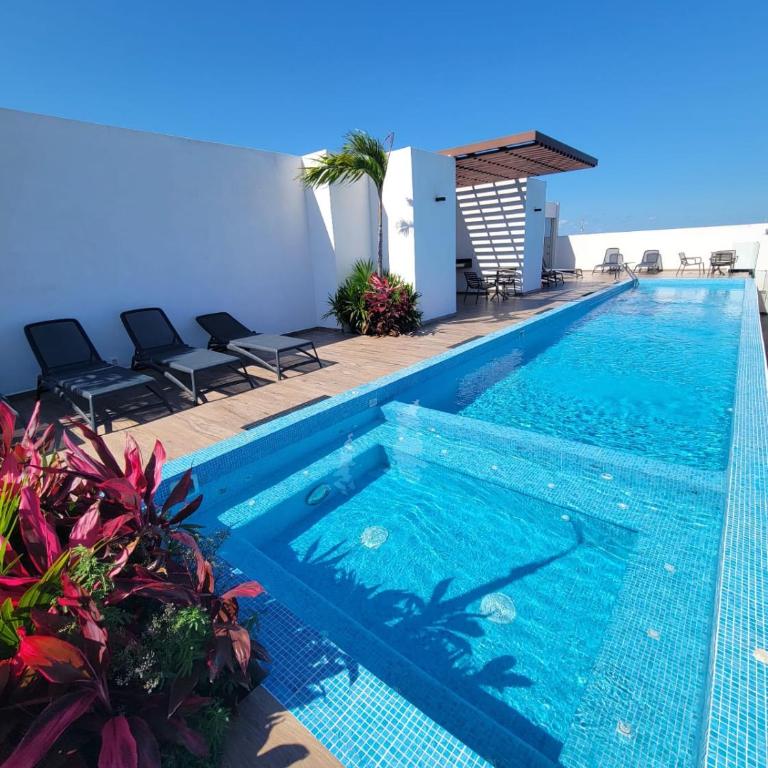 Relax en el paraíso alberca gym balcón privado - Apartamento Estudio - 34