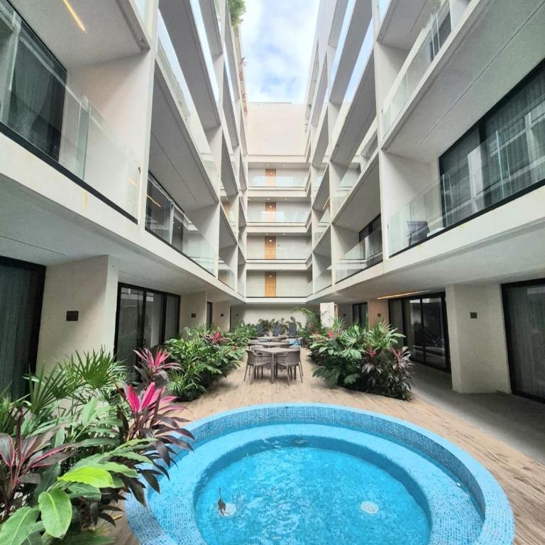 Relax en el paraíso alberca gym balcón privado - Apartamento Estudio - 25