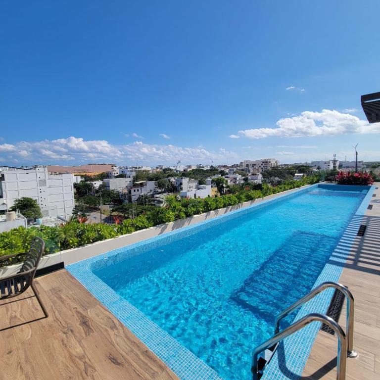 Relax en el paraíso alberca gym balcón privado - Apartamento Estudio - 36