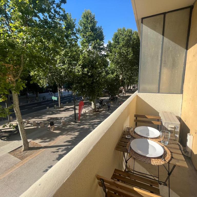 L'étape Aixoise - appartement climatisé terrasse centre ville Rotonde cours Mirabeau allées provençales - Apartment mit 1 Schlafzimmer - 5