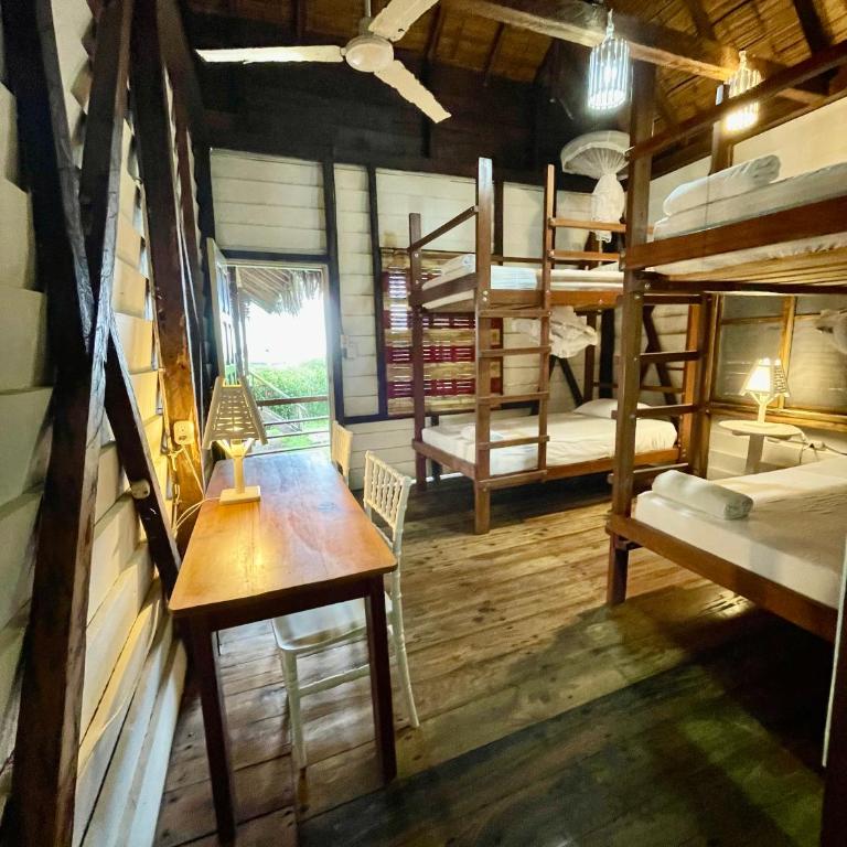 La Perla Hostel and Cabins - Cama en habitación compartida con 4 camas - 5