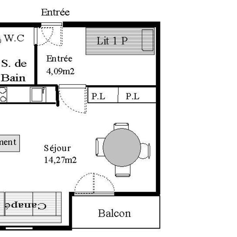 Studio fonctionnel avec balcon pour 3 personnes - Estudio - 6
