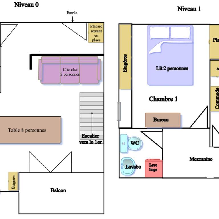 Confort 3 Pièces avec Mezzanine, 6 Pers., Balcon, Parking, Wi-Fi - Appartement 1 Chambre - 8
