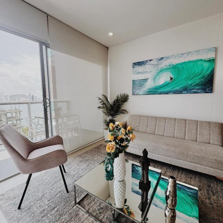 Apartamento con hermosa vista en Bocagrande - One-Bedroom Apartment - 21