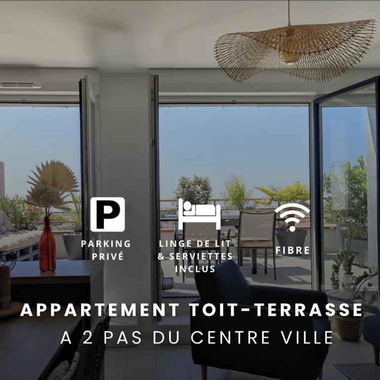 Appartement cosy 2 ch avec toit terrasse & parking - Lumineux et calme - Appartement 2 Chambres avec Terrasse - 3