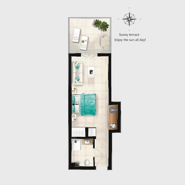 Sunny Terrace I Heated pool I King bed I Cook Zone I Parking - Apartamento de 1 dormitorio - 2