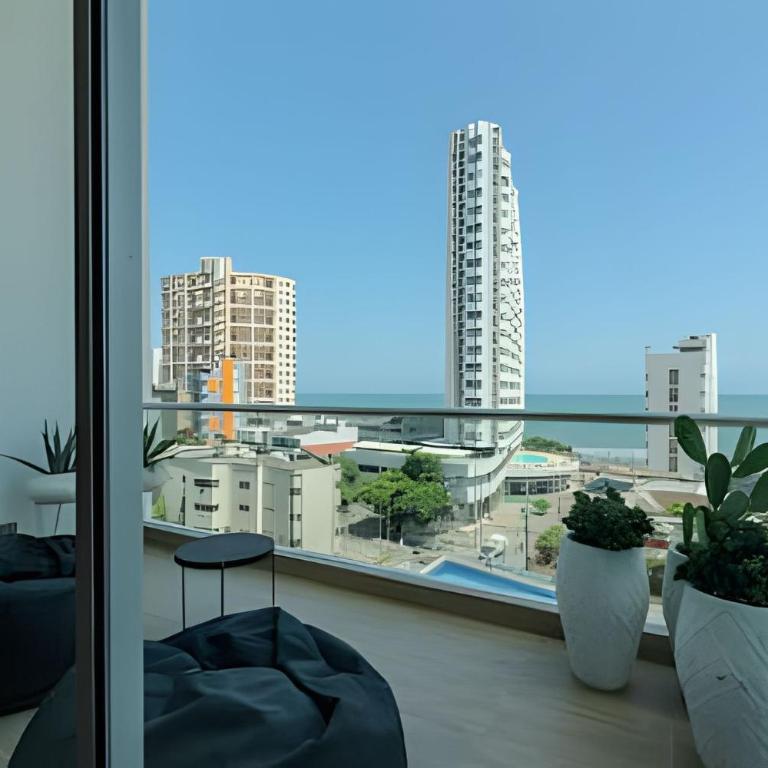 Doble altura y lujoso apto vista al mar - Apartamento de 2 dormitorios - Frente al océano - 35