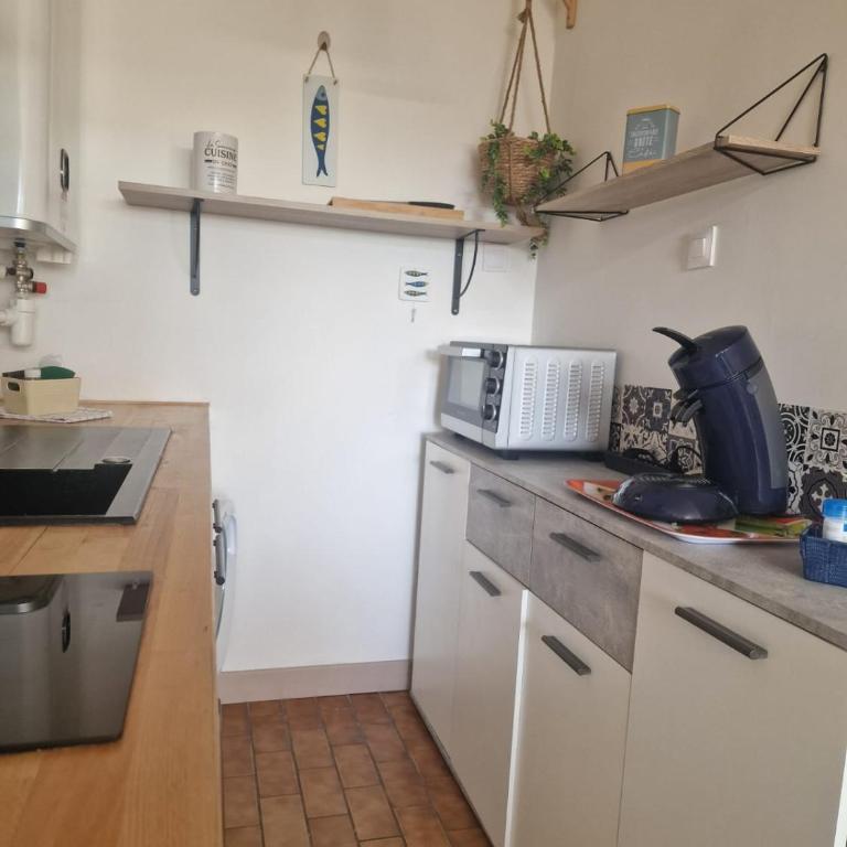 La Baronnie Studio cosy très bien équipé avec terrasse, 4 pers, très proche plage et tous commerces, climatisation et parking privé - One-Bedroom Apartment - 12