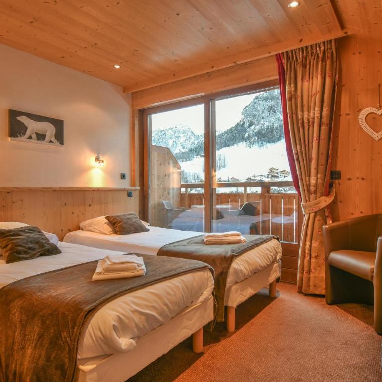 Hotel les Flocons - Doppel-/Zweibettzimmer mit Bergblick - 11