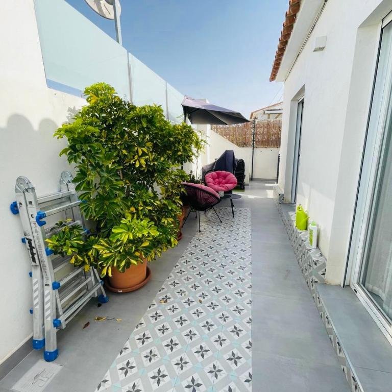 Calpe bungalow adosado piscina jardin barbacoa aire centrico moderno - Casa con 1 dormitorio - 17