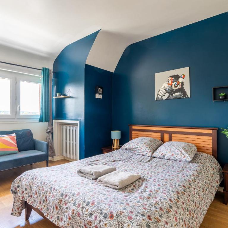 La Vallée de la Loire Hypercentre 5min - Loft-Apartment mit 4 Schlafzimmern - 4