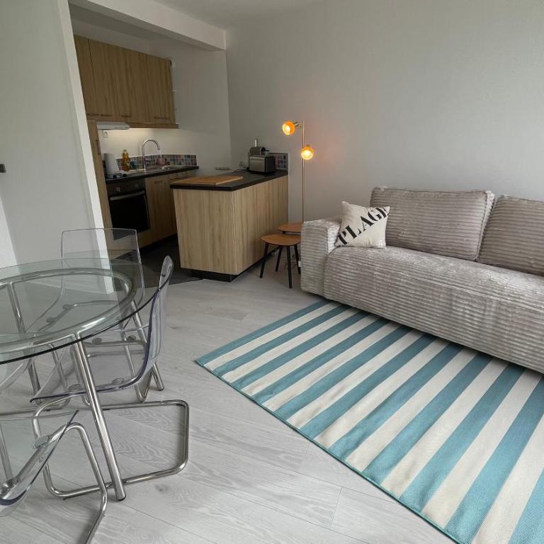 Première ligne - Vue mer exceptionnelle - Accès direct plage - Grand balcon - Parking privatif clos - Tout à pieds - Appartamento con 1 Camera da Letto e Vista Oceano - 8