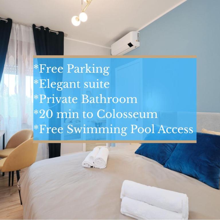 Elegant and cozy room with AC Swimming pool Free parking Subway station 2 min walking - Camera Matrimoniale con Bagno Privato - 1