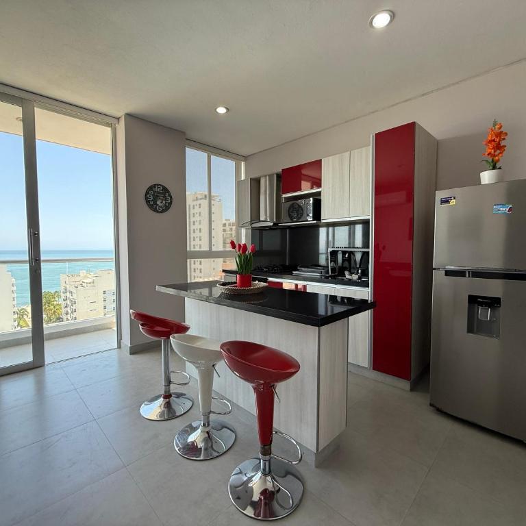 Edificio Caribe Palma, Cabo Tortuga, Santa Marta - Apartamento de 1 dormitorio con balcón y vistas al mar - 5