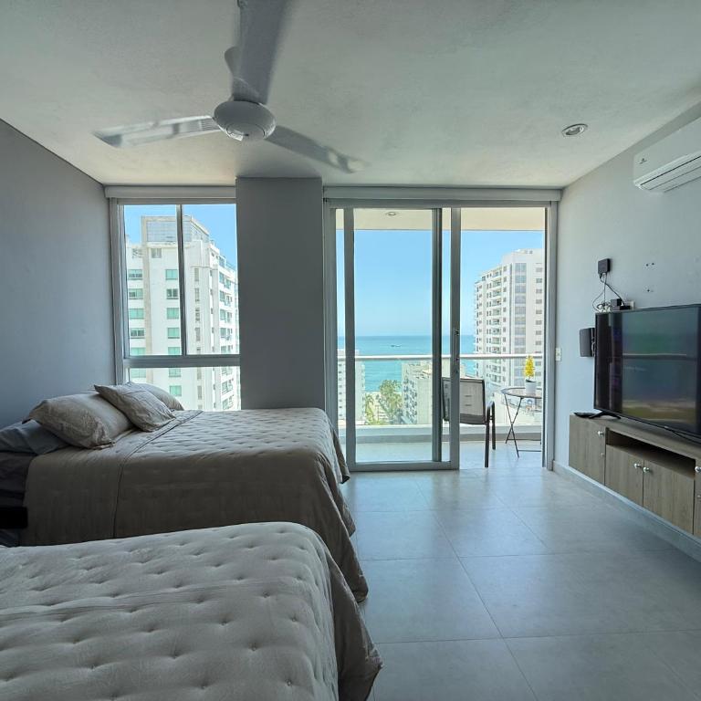 Edificio Caribe Palma, Cabo Tortuga, Santa Marta - Apartamento de 1 dormitorio con balcón y vistas al mar - 16