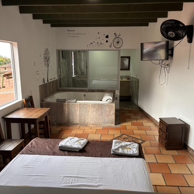 Hotel Balcon Tamesino - Estudio con bañera de hidromasaje - 6