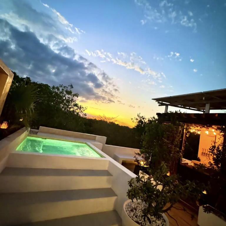 The Strelitzia Project with Private Cenote & Infinity Pool - Apartamento de 1 dormitorio con bañera de hidromasaje en la azotea - 20