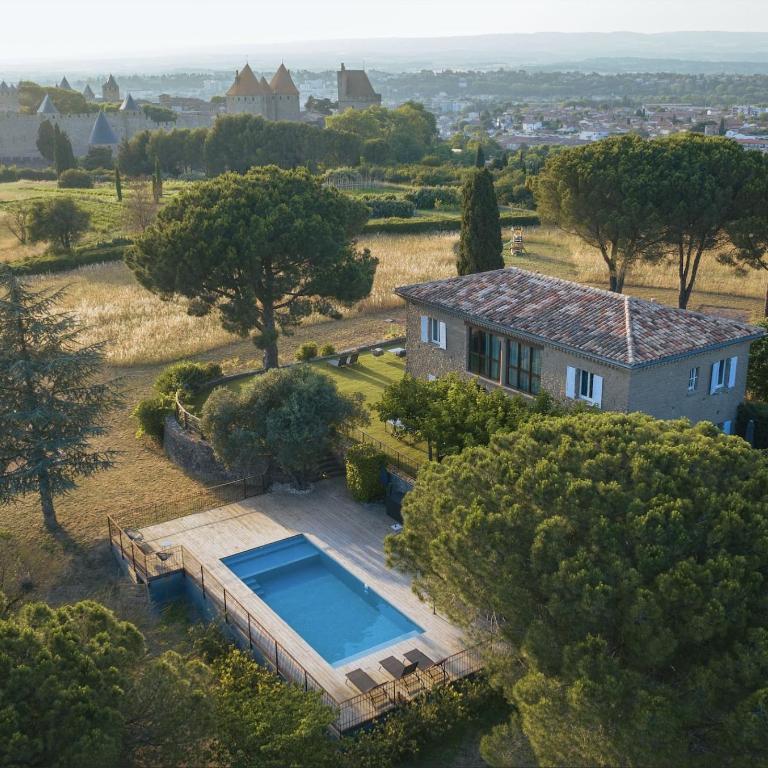 L'écrin de la Cité, Grand Panorama, vue unique sur les remparts de Carcassonne - Villa mit privatem Pool - 4