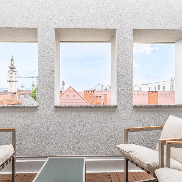 Alpena Homes, Zentrum, Domblick, Küche - Apartment mit 1 Schlafzimmer - 4
