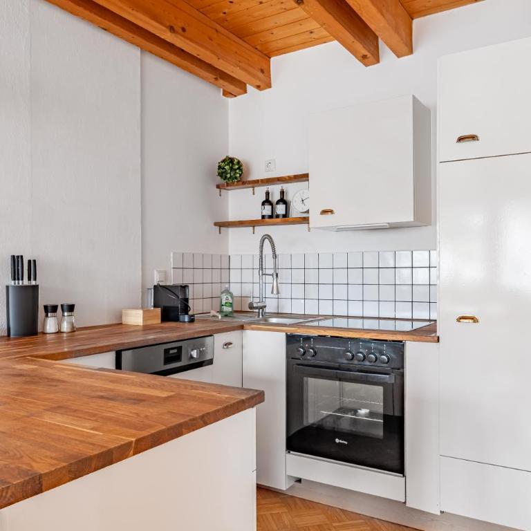 Alpena Homes, Zentrum, Domblick, Küche - Apartment mit 1 Schlafzimmer - 5