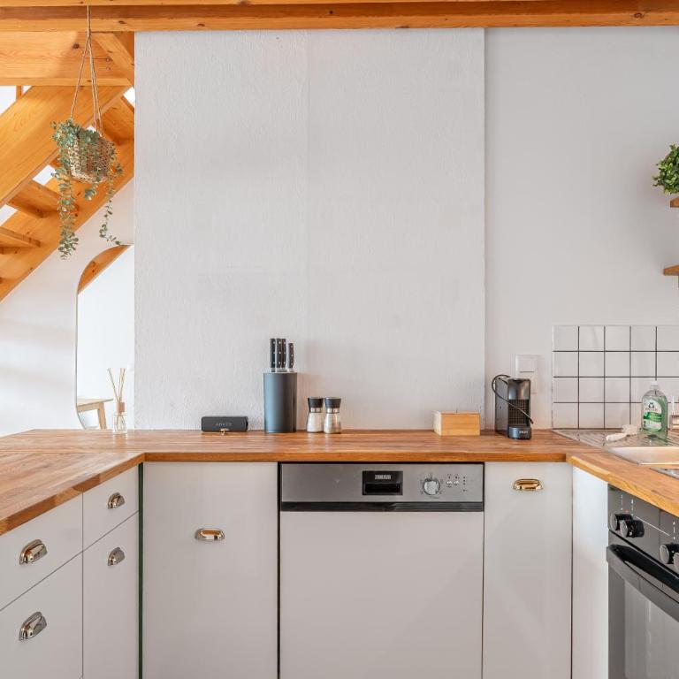Alpena Homes, Zentrum, Domblick, Küche - Apartment mit 1 Schlafzimmer - 6