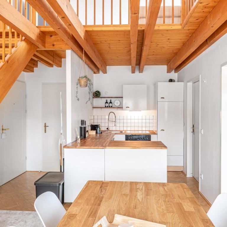 Alpena Homes, Zentrum, Domblick, Küche - Apartment mit 1 Schlafzimmer - 10
