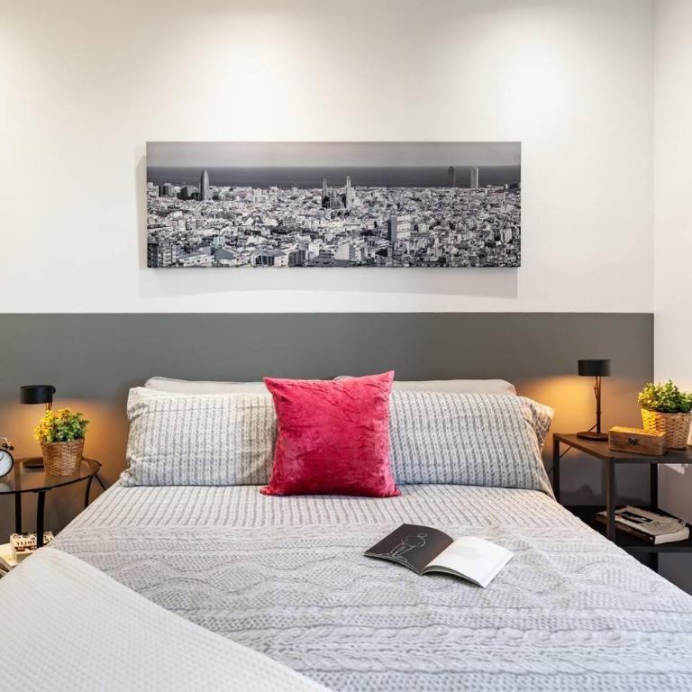 Balcón, WiFi y aire acondicionado en Plaza Cataluña - One-Bedroom Apartment - 12